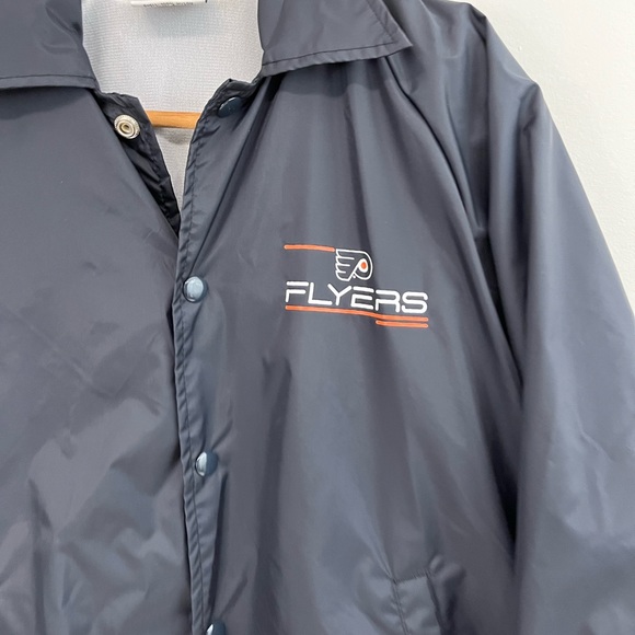 Vintage Symbol Philadelphia Flyers NHL Jacket Med Windbreaker Bomber Hockey - Picture 2 of 8